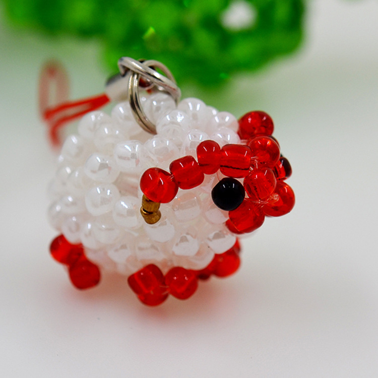 精美包包挂饰 纯手工串珠饰品 小挂件 生肖羊 【绵羊】厂家直销