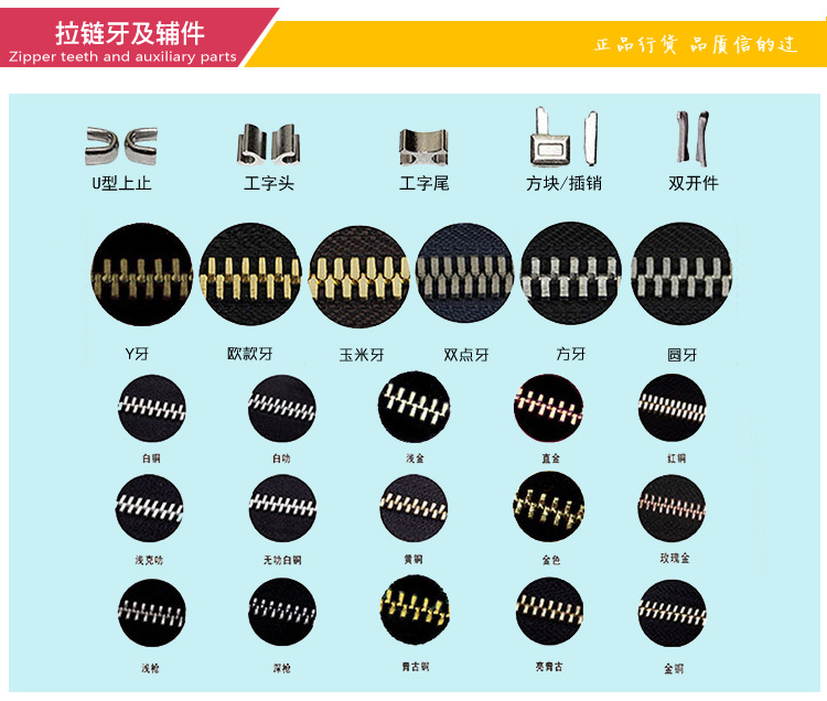 拉链牙及辅件