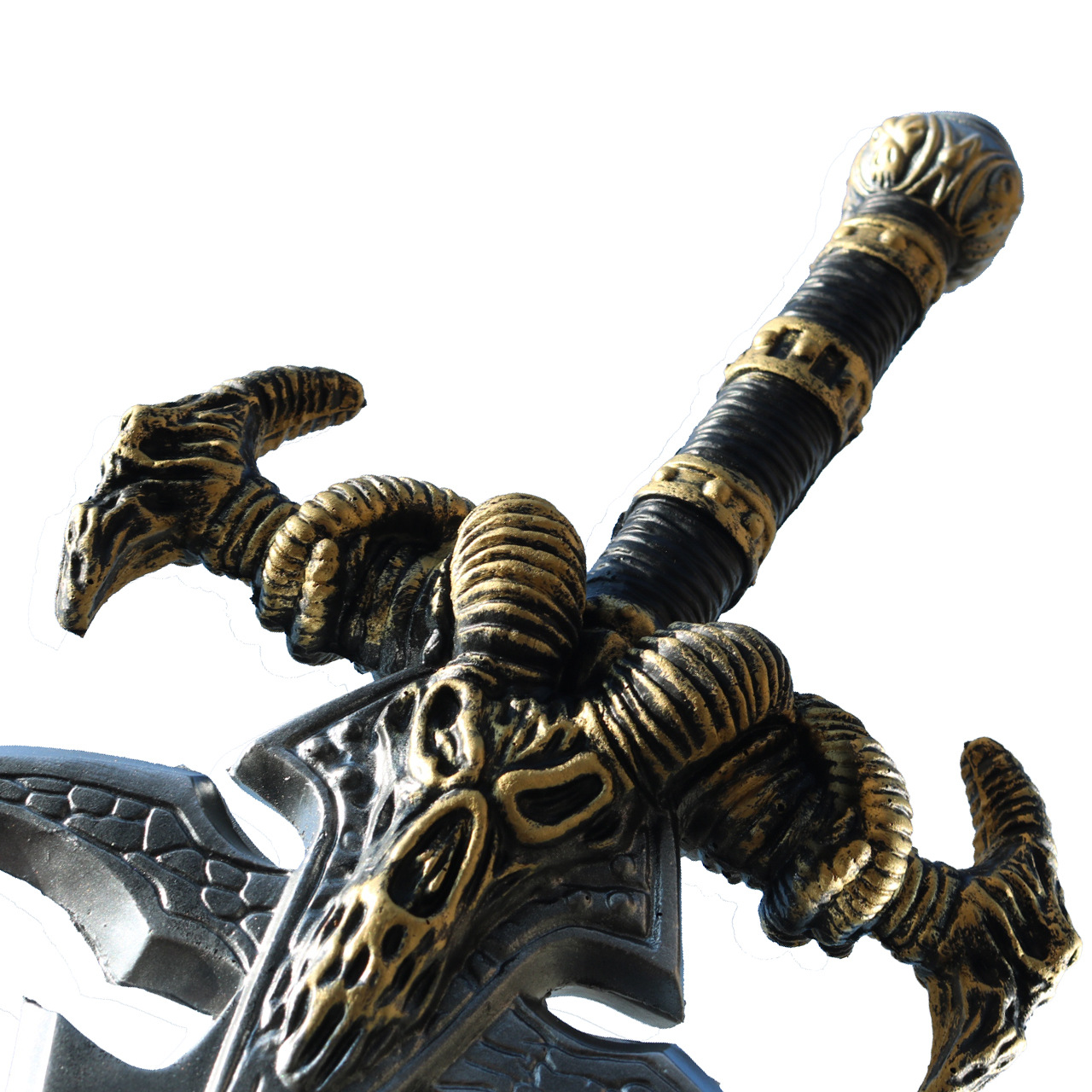 影视道具魔兽世界电影霜之哀伤1:1发泡羊头剑 军事模型仿真兵器