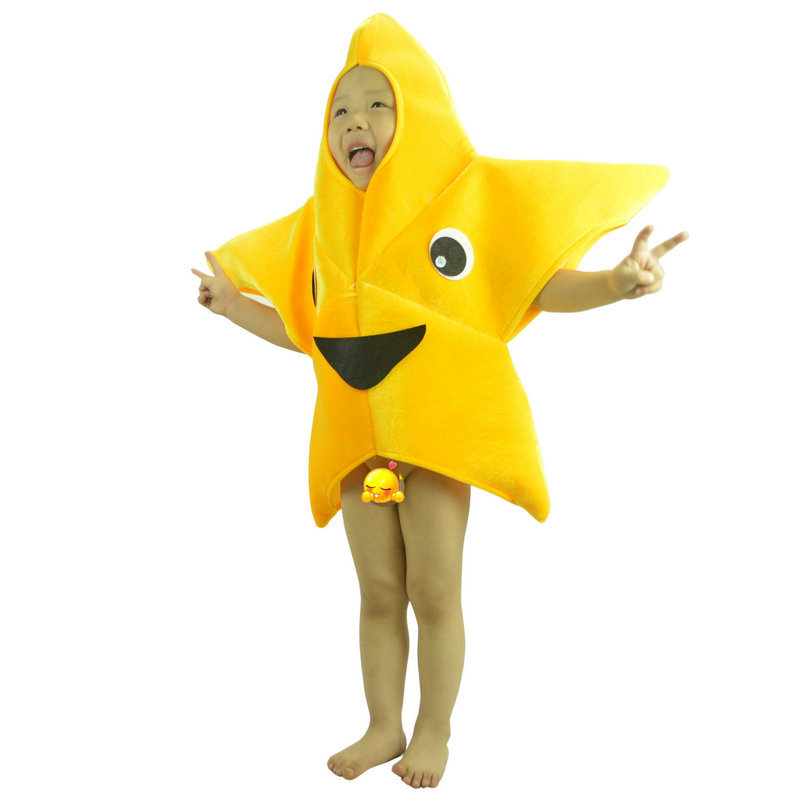 万圣节服装舞会派对儿童装扮服装cos可爱派大星海星服装小星星服