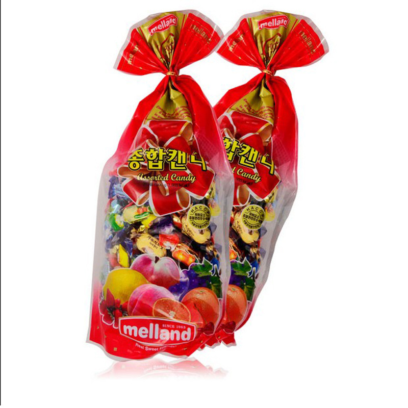 韩国休闲食品批发 国际韩国进口糖果 大袋硬糖 500g 综合水果糖
