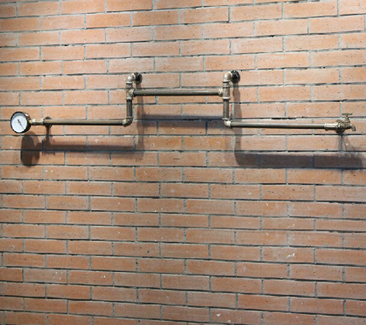 美式铁艺水管复古服装架 创意正挂上墙服装店展示货架子