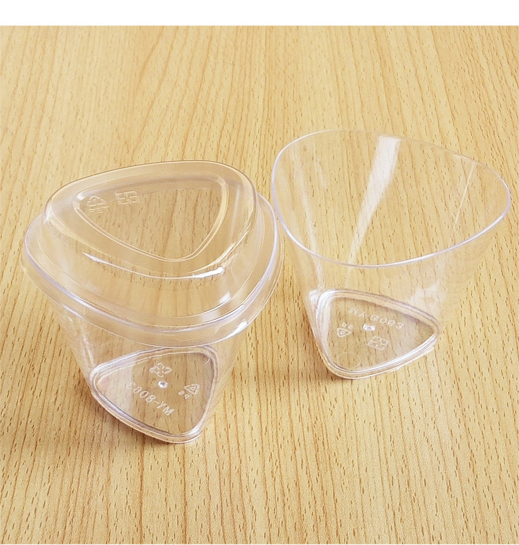 厂家供应耐高温塑料甜品杯一次性果冻杯布丁杯加厚款带盖my-8063