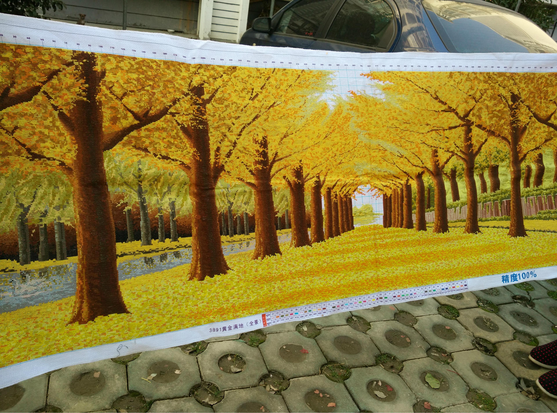 手工十字绣成品黄金满地新版 客厅大幅大画 风景系列十字绣批发