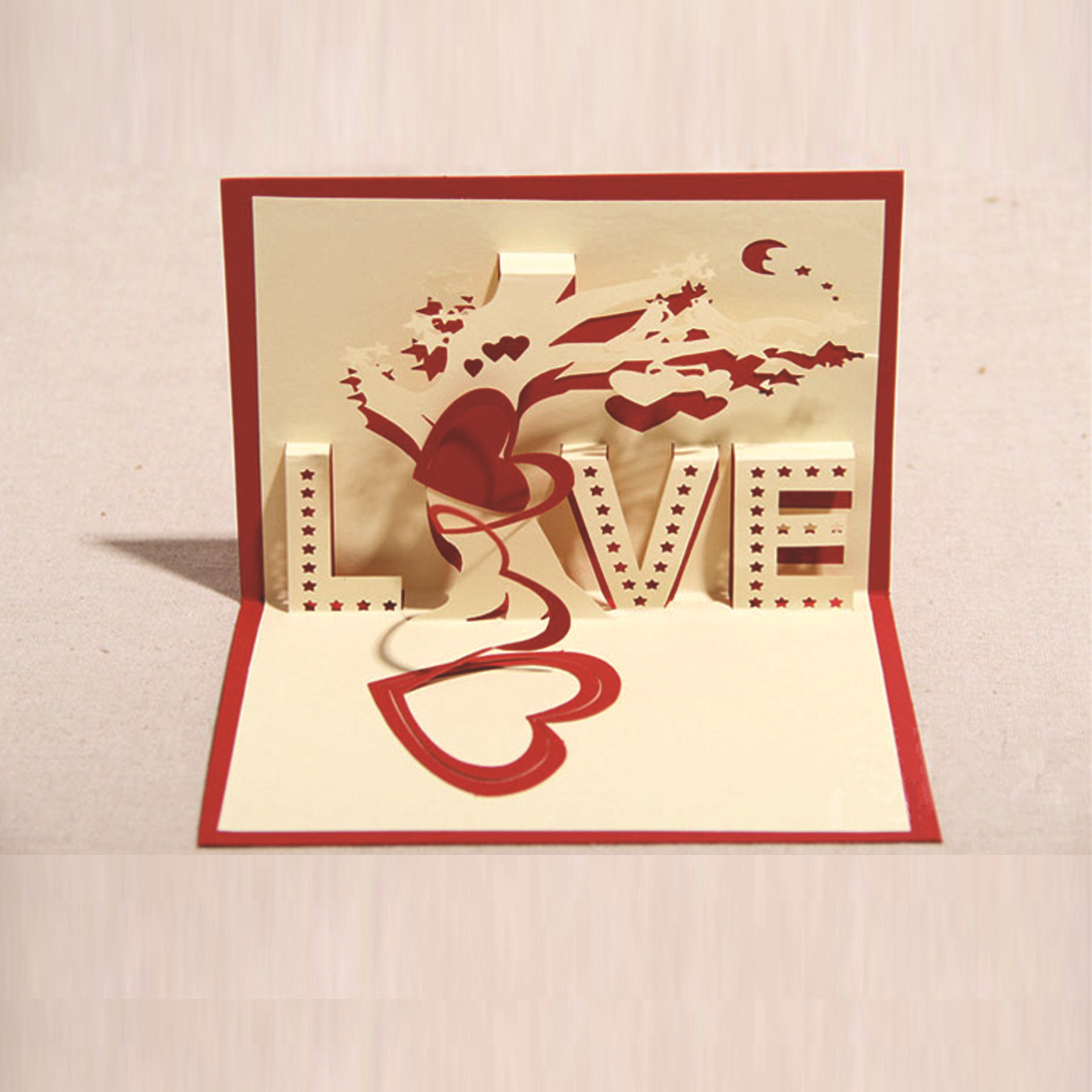 立体爱情树 3d贺卡七夕情人节创意新奇特