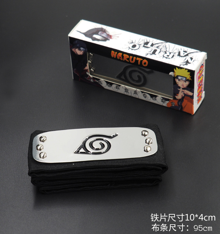 动漫cos头带批发 火影忍者木叶护额彩盒装