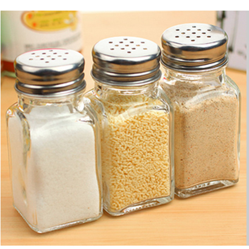 厨房玻璃调味瓶100ml 方调料瓶 胡椒