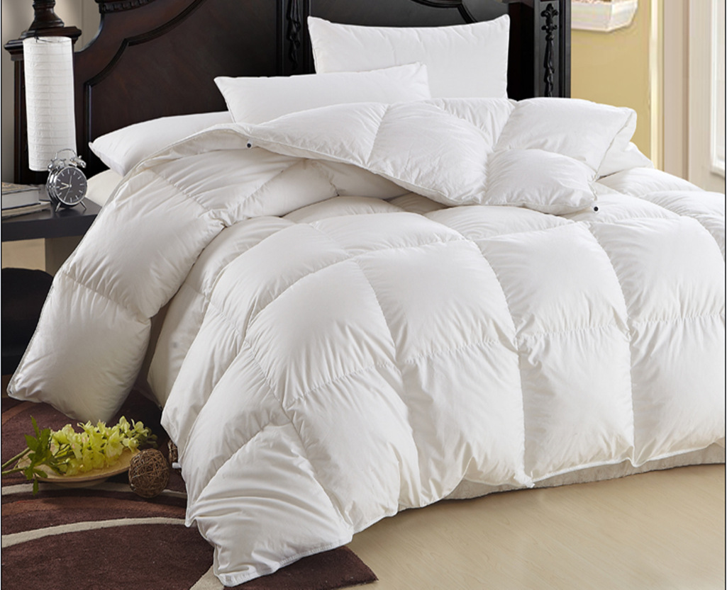 95%白鹅绒被 羽绒被厂家批发高纯棉加厚档羽绒被