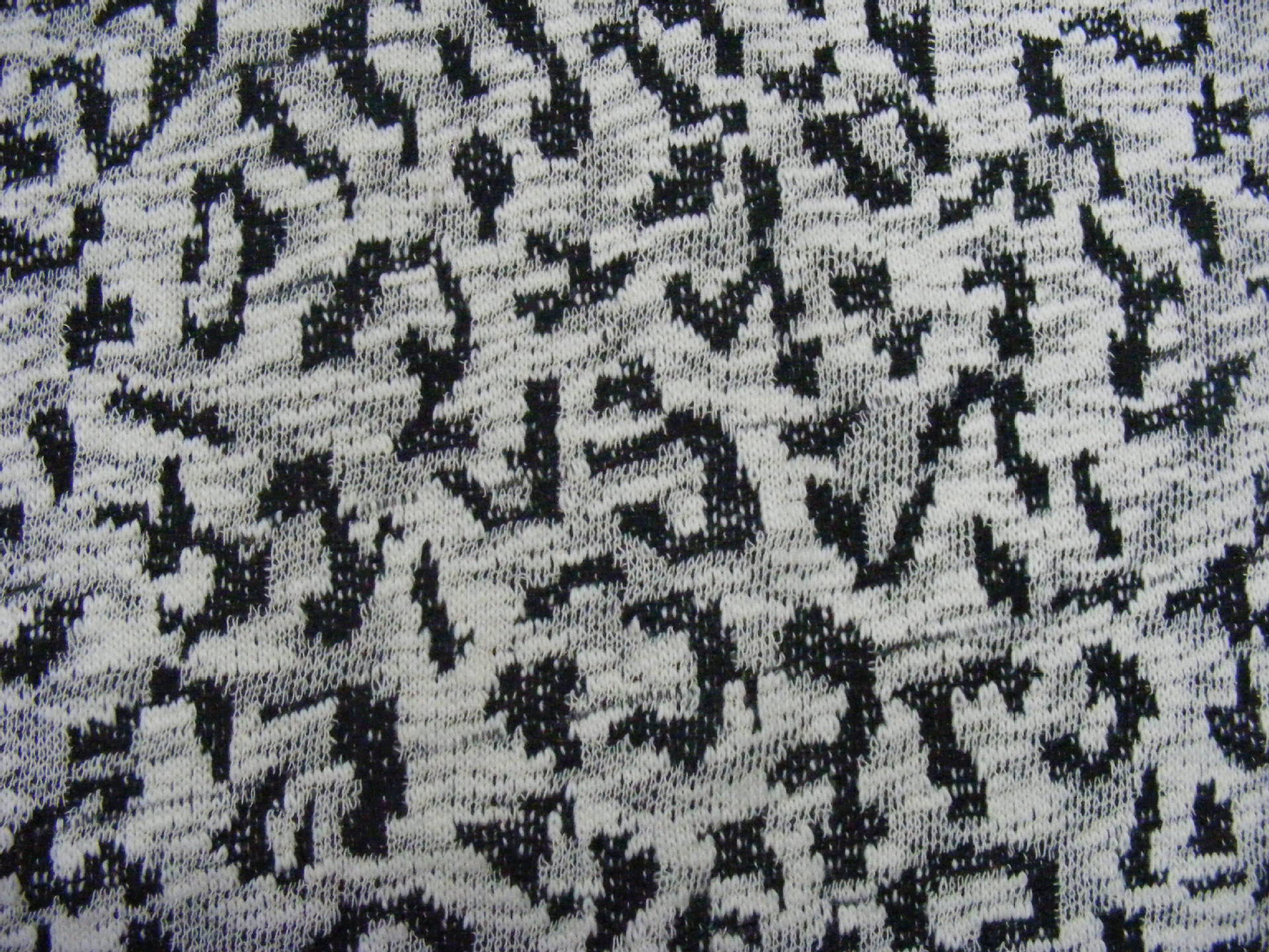 针织粗针提花面料 cvc豹纹花型单面提