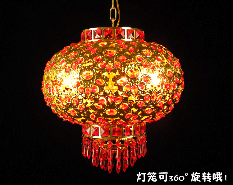 灯笼led旋转吊挂式婚庆灯笼 温馨喜庆装饰灯具