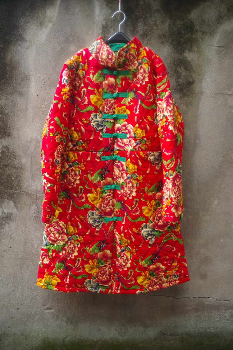 例-外 左岸迷香风格 原创复古民族大花盘扣棉衣 两色