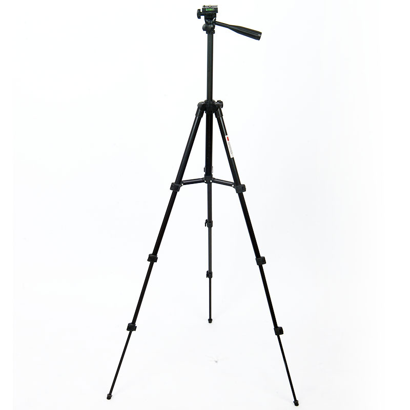 黑色相机三脚架 四节铝合金摄影支架 摄像机数码相机单反三角架