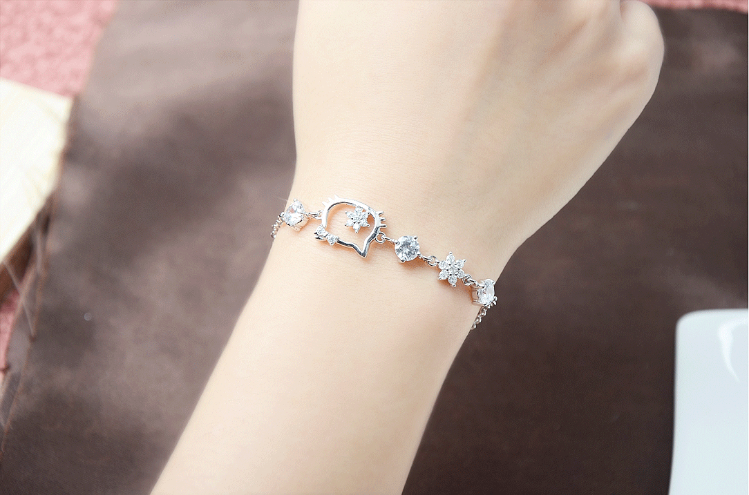 凯蒂猫 lxmy 手链 925纯银新品 凯蒂猫银饰女款 情侣生日礼物