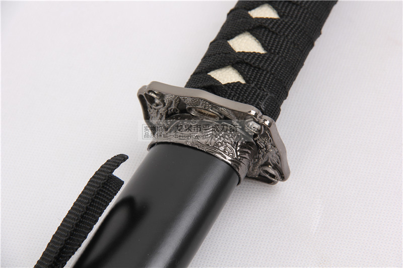 正品龙泉宝剑刀剑 日本武士套刀 碳钢花兰套刀 刻字龙套刀 未开刃