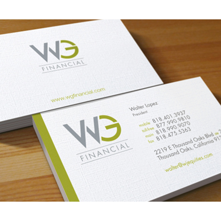 德国经典麻纱纹 高档名片 特种纸精品定制设计特殊纸