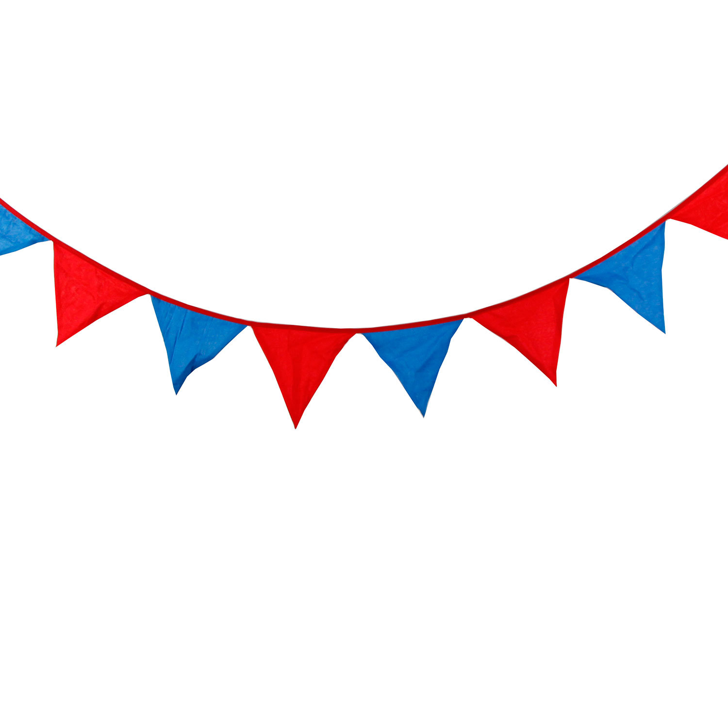 新品 家居装饰三角旗 红蓝双色 超人 棉布串旗 户外婚礼装饰