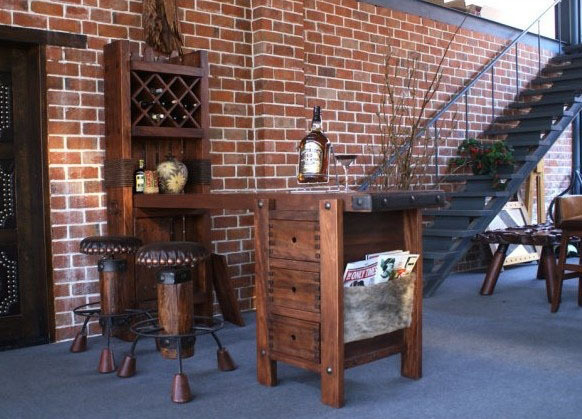 美国西部牛仔风格实木户外家具定制 电话15210204568