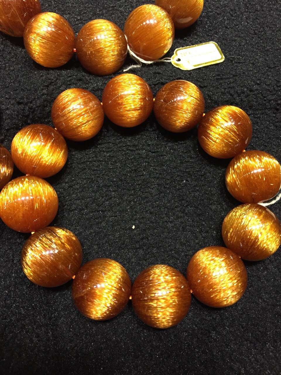 铜发晶手链 单珠 招财貔貅 原矿铜