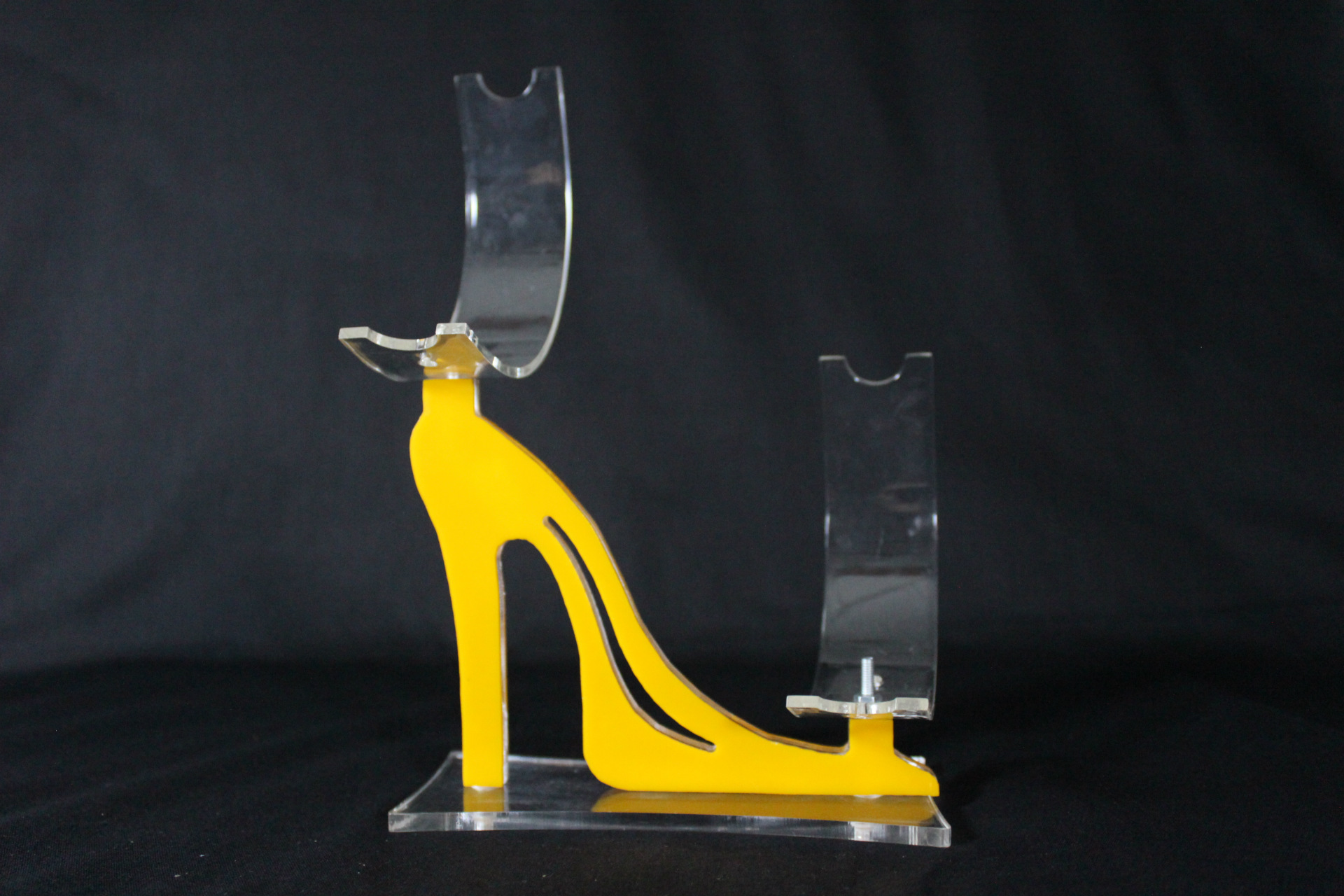 亚克力鞋托有机玻璃高跟女鞋架二位架月亮行