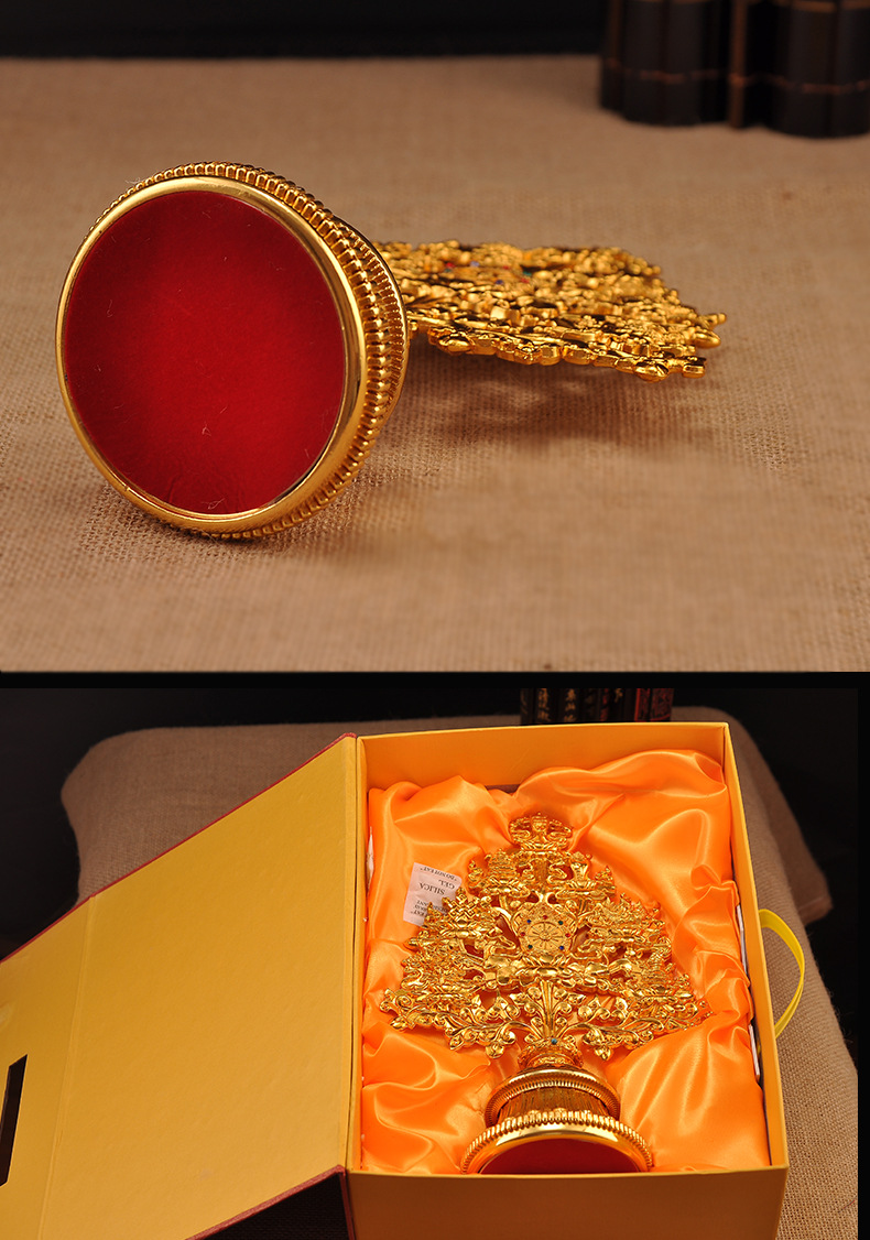 佛教用品吉祥八宝摆件 家居装饰品 尼泊尔工艺八吉祥摆件八宝树