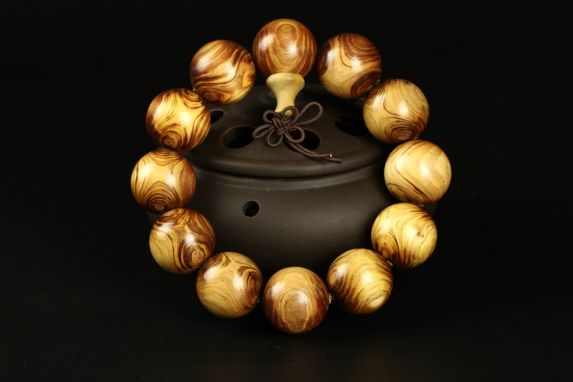 20黄金柚手串 黄金柚佛珠手链 木质文玩工艺品 手饰展会礼品批发