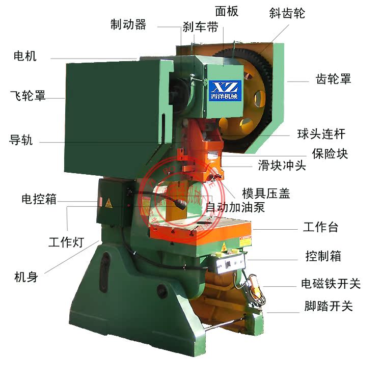 淄博冲床厂家直销西泽jb-23 25吨冲床国标斜齿标准开式25t冲床