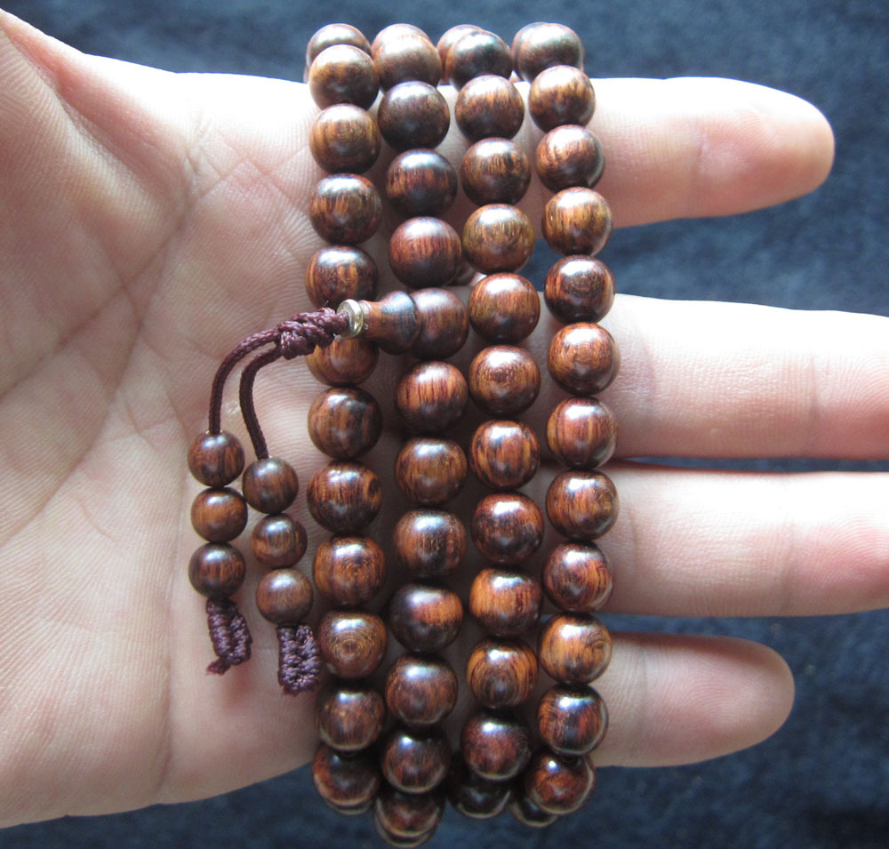 厂家批发蛇纹木满花手串佛珠 蛇桑木108颗精工8mm念珠手链