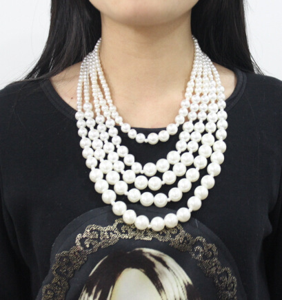 大珍珠项链图片