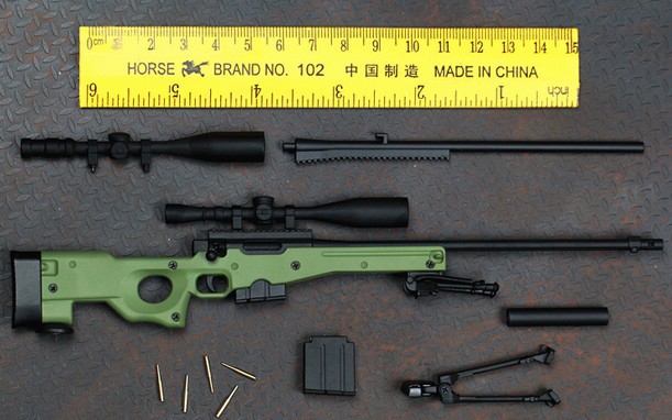 minitoys16全合金awmawpl96a1马格南可拆卸