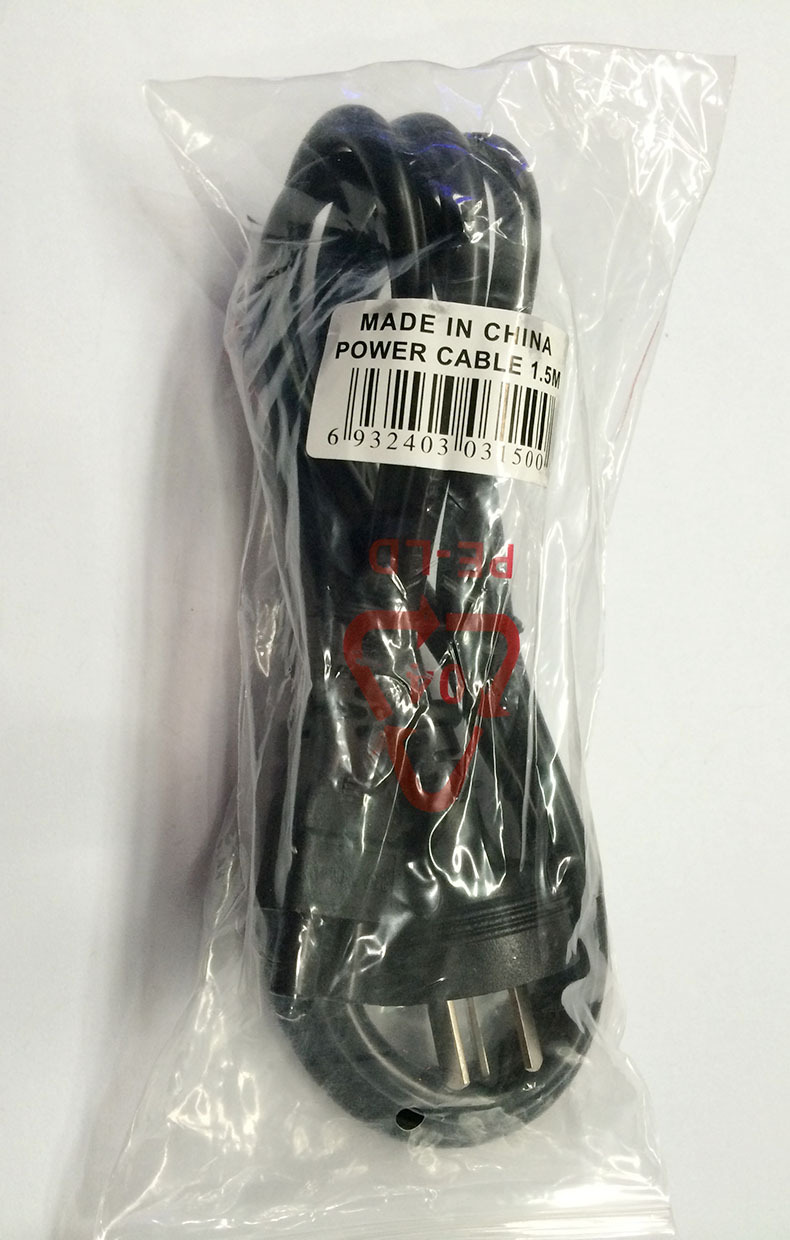 带包装原装笔记本电源线 高品质0.3平方国标梅花尾1.5米ac电源线