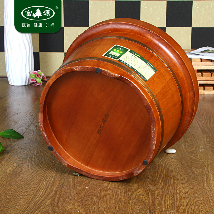 富源广州木桶厂家直销进口橡木方边仿古泡脚足浴洗脚木盆