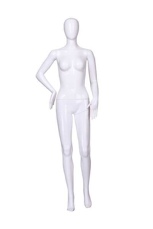 亮白塑料女模特 橱窗服装展示 全身站姿女模 厂家批发 kg-sl-j01