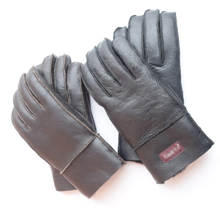 2020定做批发骑车新款皮毛一体鹰爪手套户外男冬加厚保暖皮手套