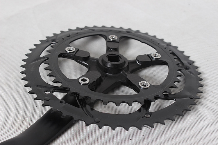 xride公路车方孔牙盘52t/39t公路自行车折叠车大齿盘曲柄2片