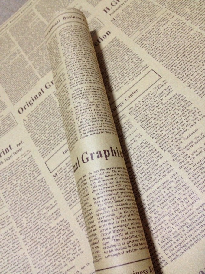 复古牛皮纸 双面印刷礼品diy包装纸怀旧 壁纸 报纸 字母 花束包书