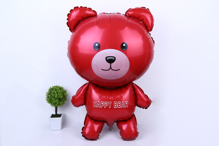 厂家供应 儿童卡通熊气球批发 铝膜氦气球 气球派对专用气球
