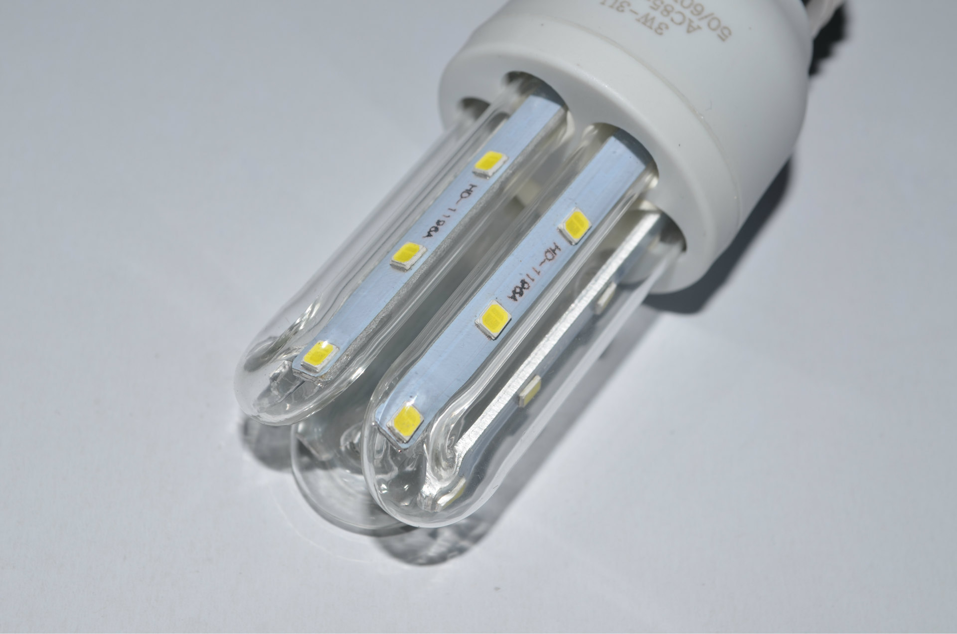 节能灯白光暖光螺旋3u4u三基色节能灯泡e27大螺口u型灯管