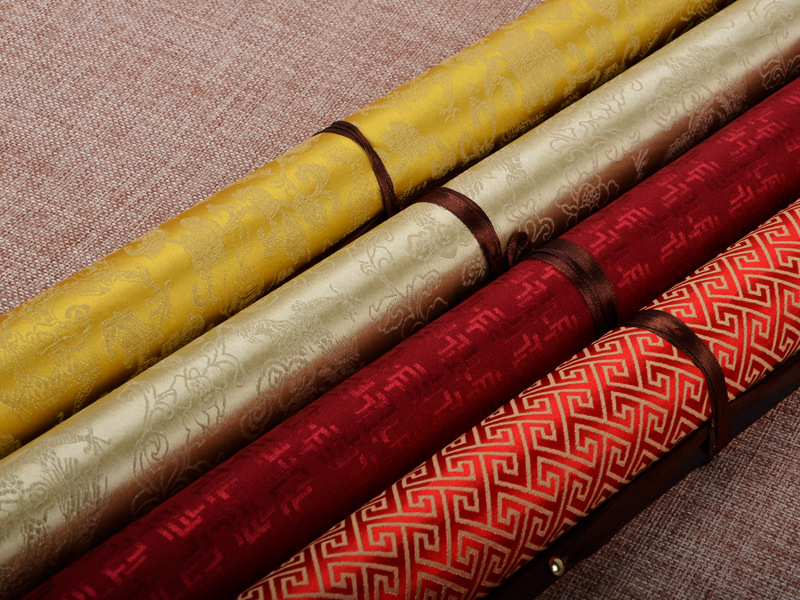 天鸟万次卷轴锦布米字格空白锦缎水写布批发高档毛笔书法练习用品