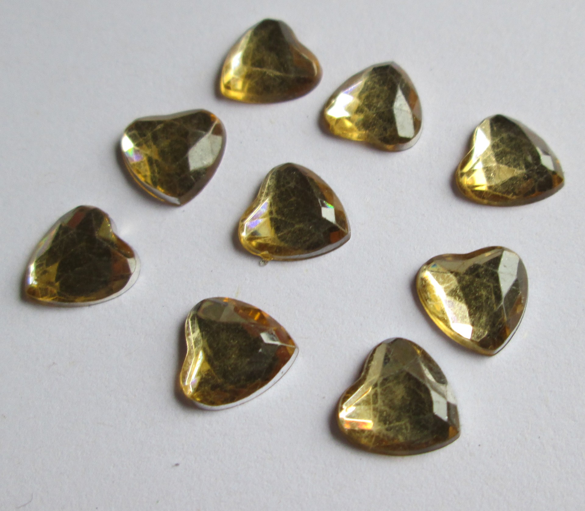 产地货源20mm平底心形压克力钻 塑料桃心钻 仿台无孔散珠饰品