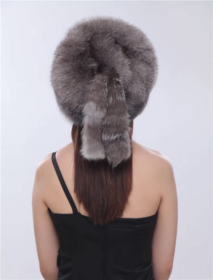 冬季新款北方狐狸皮帽子 天然原始毛色 整皮女帽 2015时尚蒙古帽