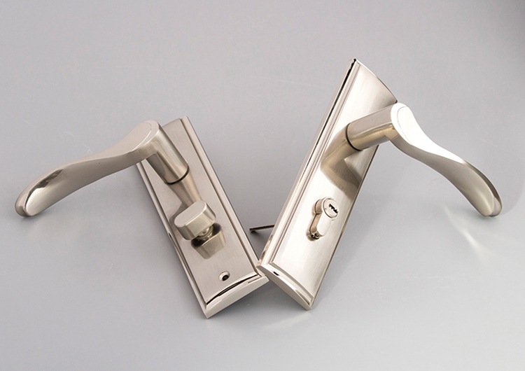 厂家直销金间黑双舌门锁高端现代简约锁 时尚防盗安全纯铜芯门锁