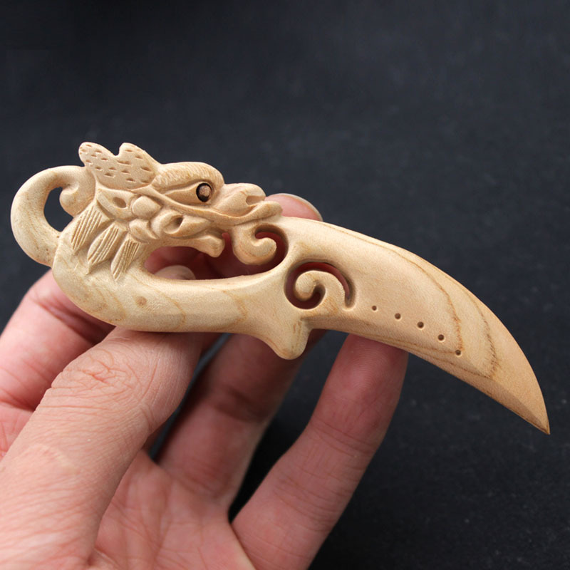 肥城桃木龙头刀雕刻木质工艺品文玩配饰手工diy饰品配件批发-阿里巴巴