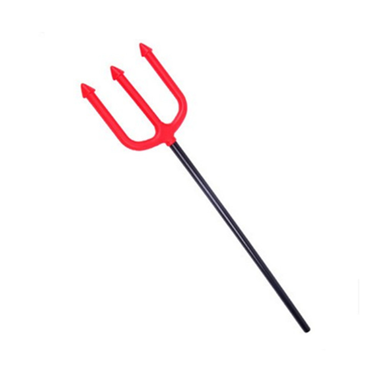 万圣节舞台演出道具兵器恶魔叉子双刃镰刀红