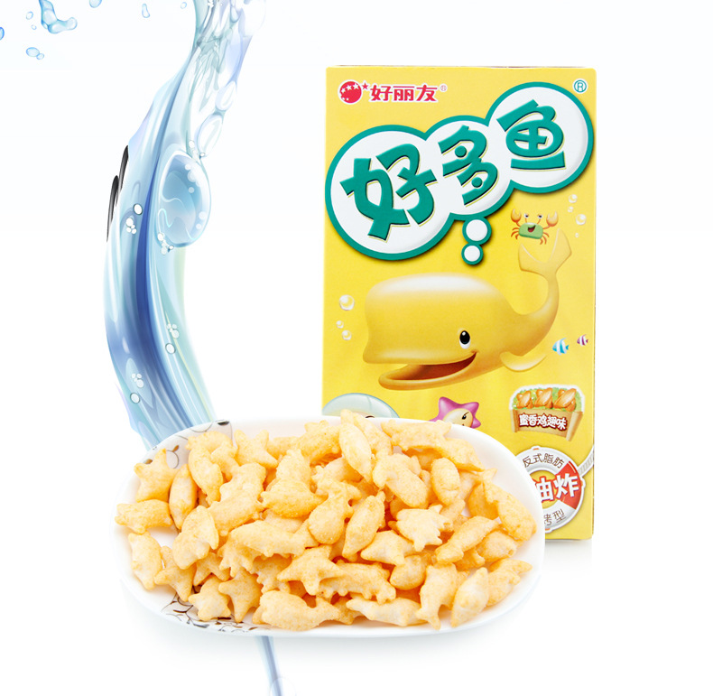 休闲食品批发好丽友好多鱼蜜香鸡翅味33g