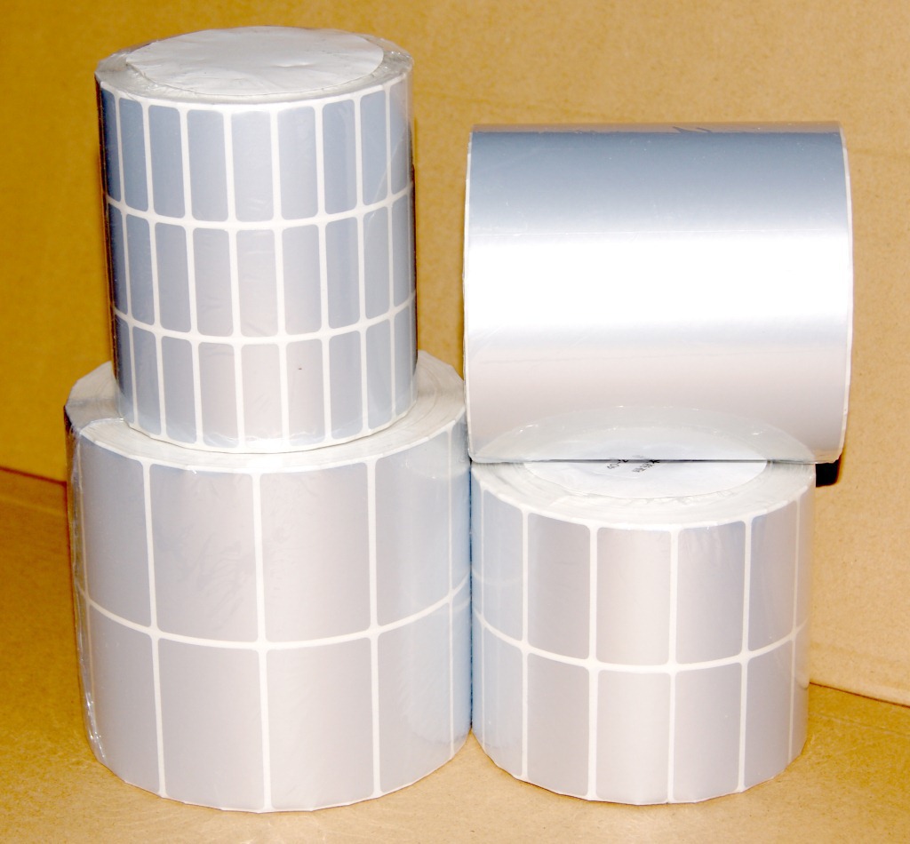 定制亚银pet不干胶标签条码打印机条码纸