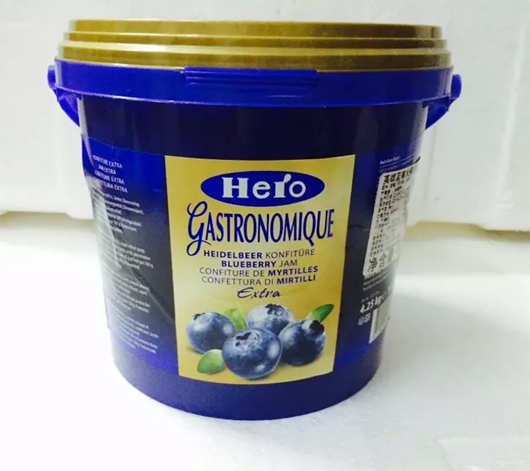hero/英雄 blueberry jam/蓝莓果酱 4.25kg 大桶装 瑞士进口