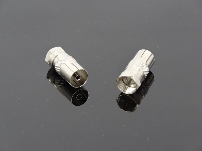 f头 英制f公转9.5母机顶盒用有线电视(母)插头 监控配件锌合金