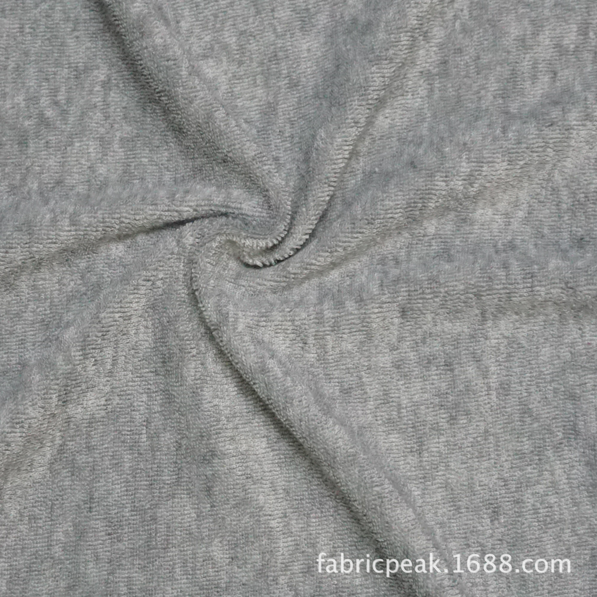 单面涤纶短纤针织麻灰蚂蚁布面料 毛圈布男女装服装布料 工厂定制