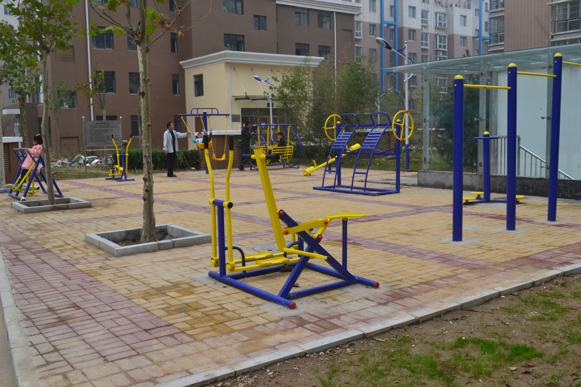 户外健身器材 健骑平步组合 小区广场公园室外路径骑马平布机批发