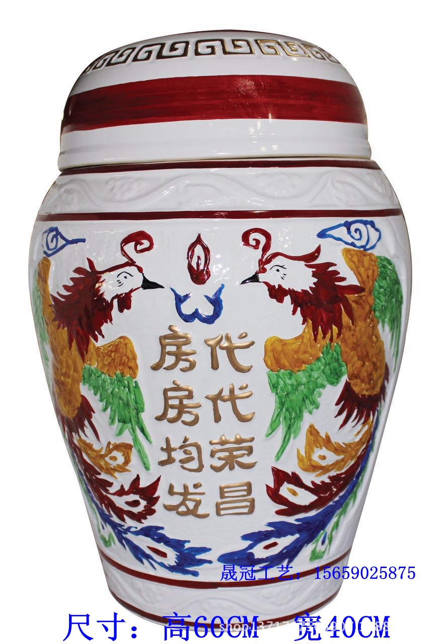 高端陶瓷骨灰罐 棺材 骨灰盒 古铜色捡骨罐 金罐 金瓮 丧葬殡仪
